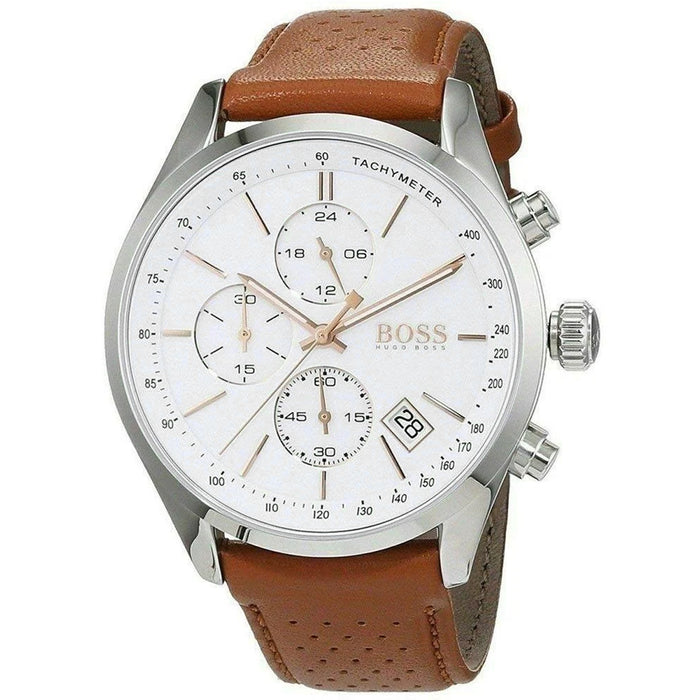 Hugo Boss Men's Grand Prix White Dial Watch - 1513475