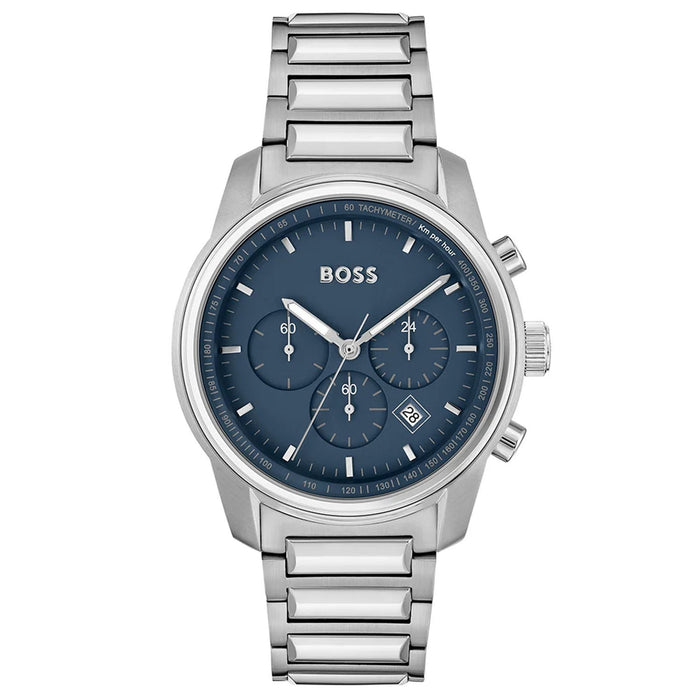 Hugo Boss Men's Trace Blue Dial Watch - 1514007