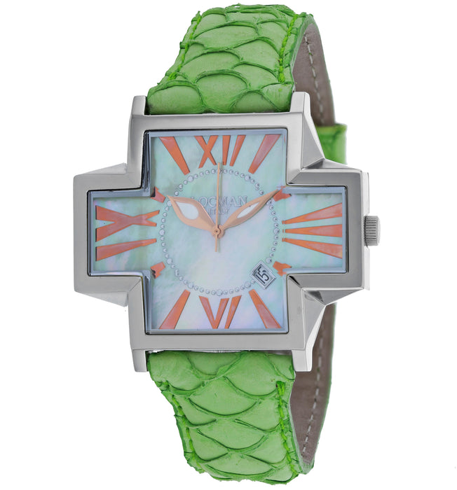 Locman Women's Italy Plus Mother of pearl Dial Watch - 180MOPGR/GR KF