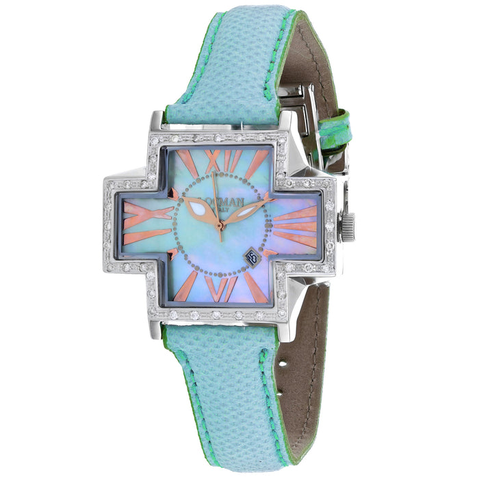 Locman Women's Italy Plus Mother of Pearl Dial Watch - 181MOPSKD/SKKS