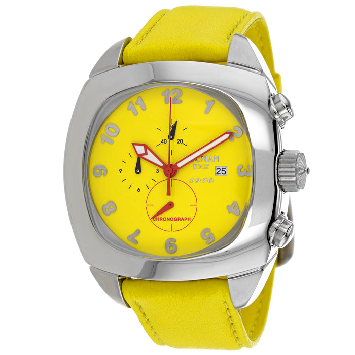 Locman Men's Classic Yellow Dial Watch - 19700YL