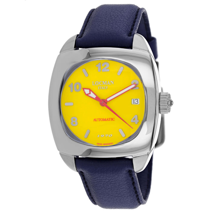 Locman Men's Classic Yellow Dial Watch - 197300BY