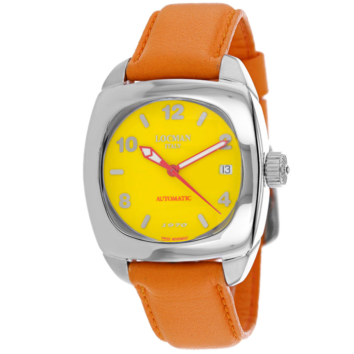 Locman Men's Classic Yellow Dial Watch - 197300YL