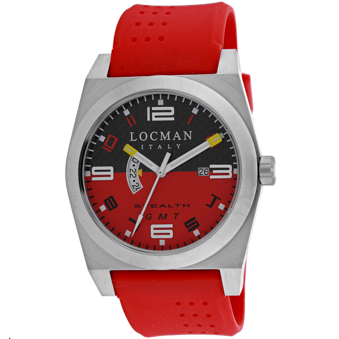 Locman Men's Stealth Red/Black Dial Watch - 200CRBRDRD