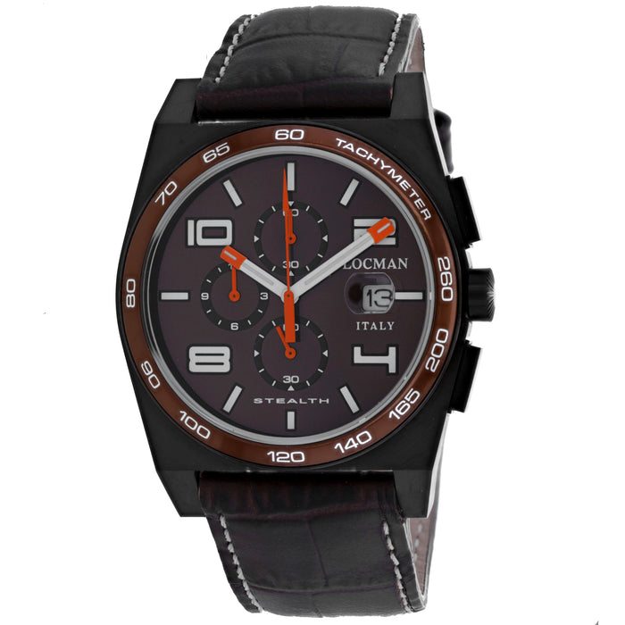 Locman Men's Stealth Brown Dial Watch - 209BKPVBRORBRL