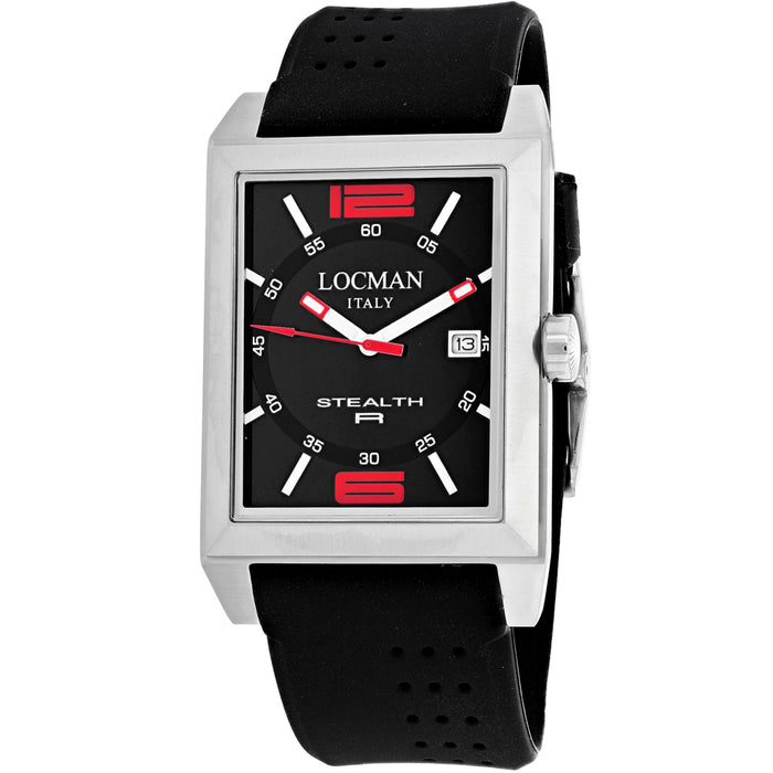 Locman Men's Stealth Black Dial Watch - 240BKRD1BK