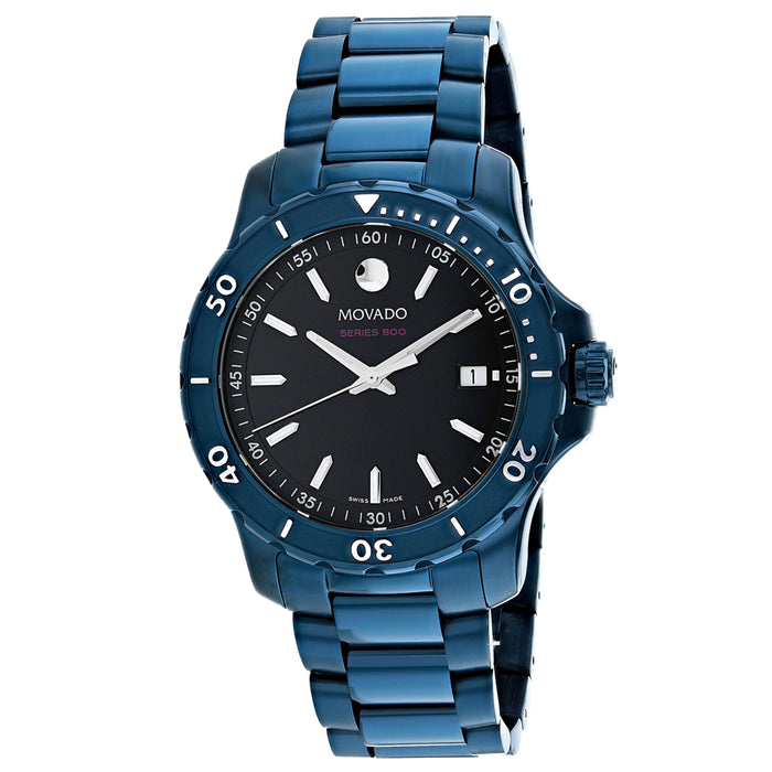 Movado Men's Series 800 Black Dial Watch - 2600139