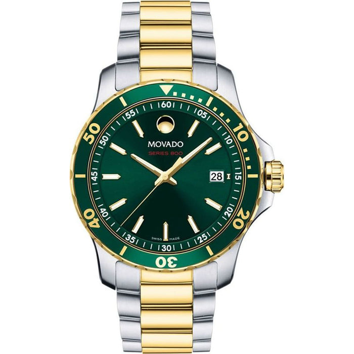Movado Men's Series 800 Green Dial Watch - 2600147