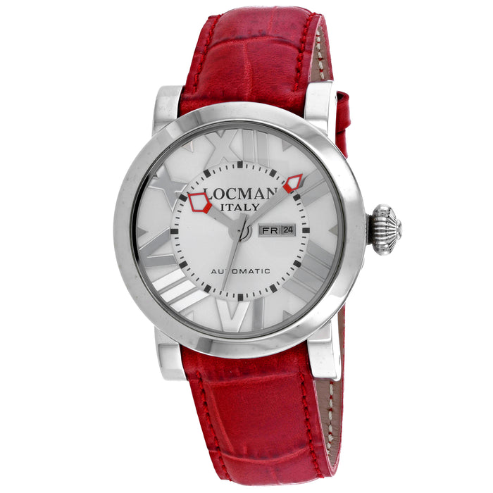 Locman Women's Classic Silver Dial Watch - 293WH/RD LE