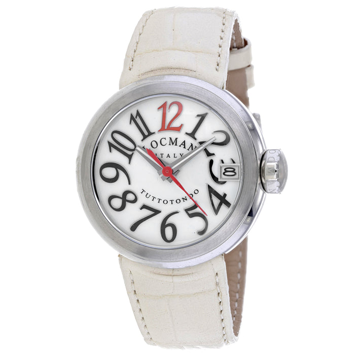 Locman Women's Tuttotondo White Dial Watch - 340MOPBKRD