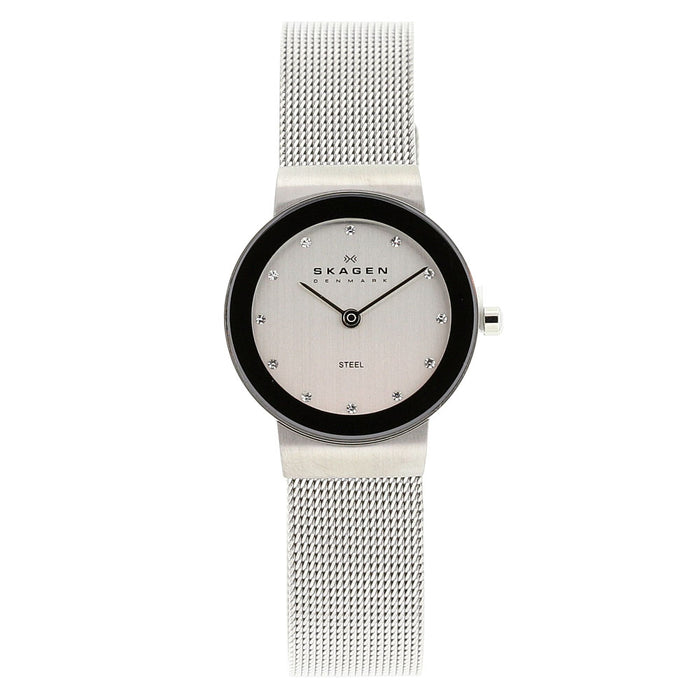 Skagen Women's Slimline white dial watch - 358SSSD