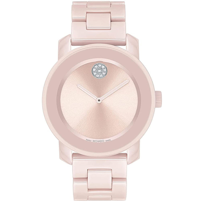 Movado Women's Bold Ceramic Pink Dial Watch - 3600804