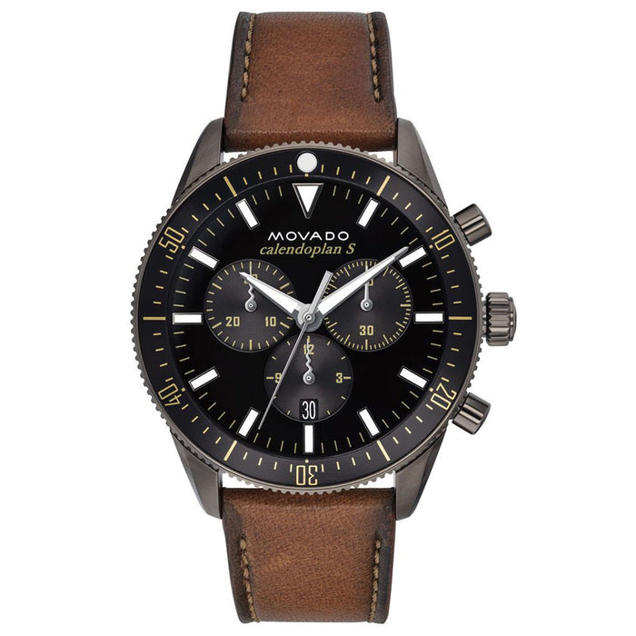 Movado Men's Heritage Black Dial Watch - 3650060