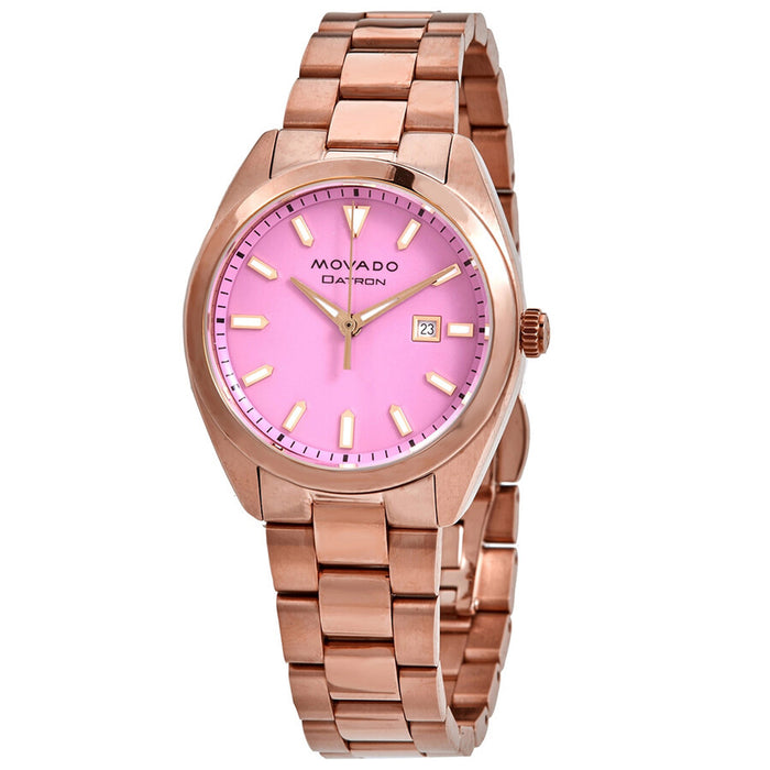 Movado Women's Heritage Datron Pink Dial Watch - 3650079