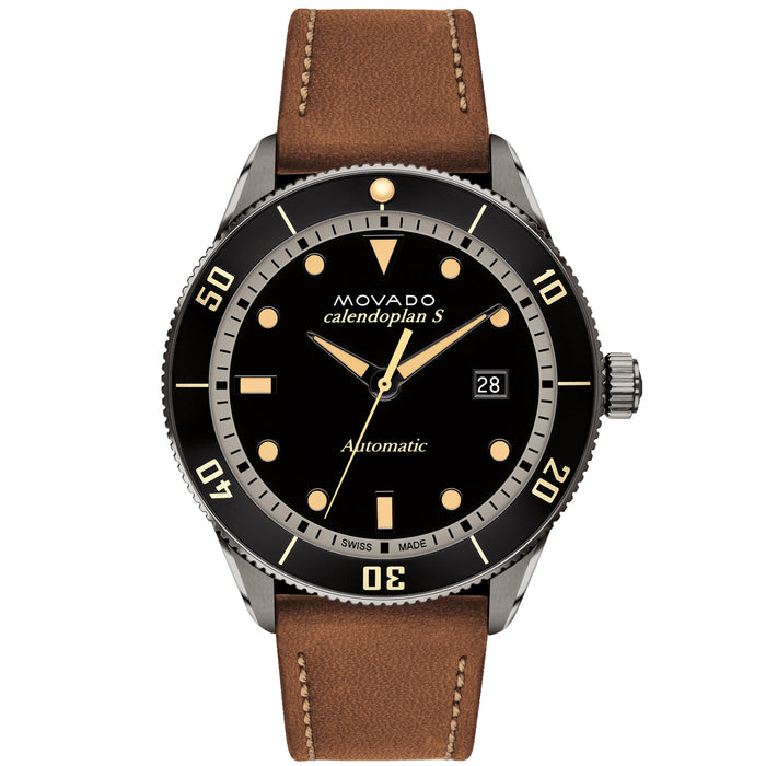 Movado Men's Heritage Black Dial Watch - 3650106