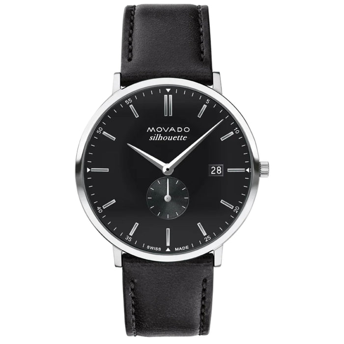 Movado Men's Silhouette Black Dial Watch - 3650130