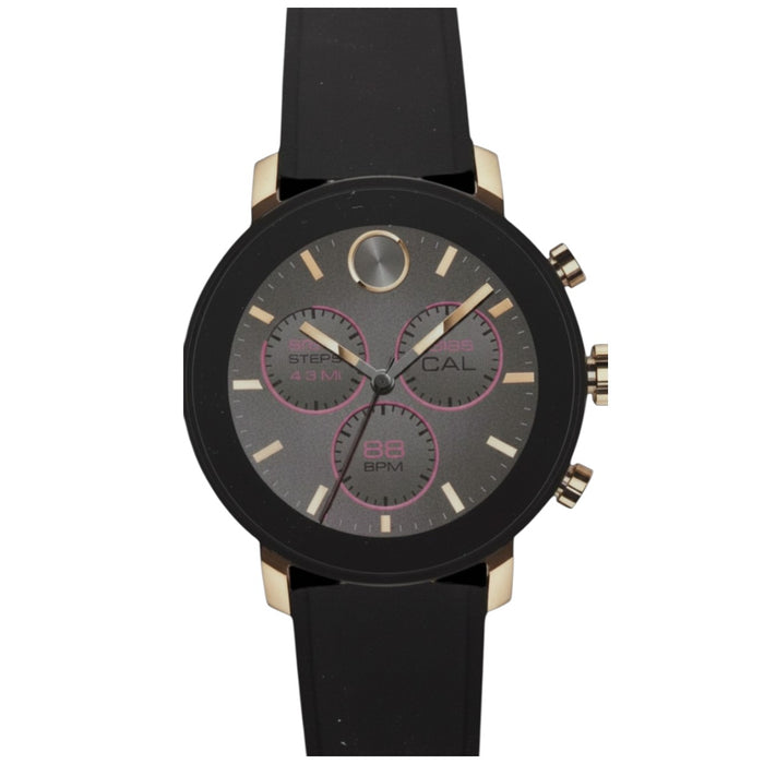 Movado Unisex's Connect Black Dial Watch - 3660040