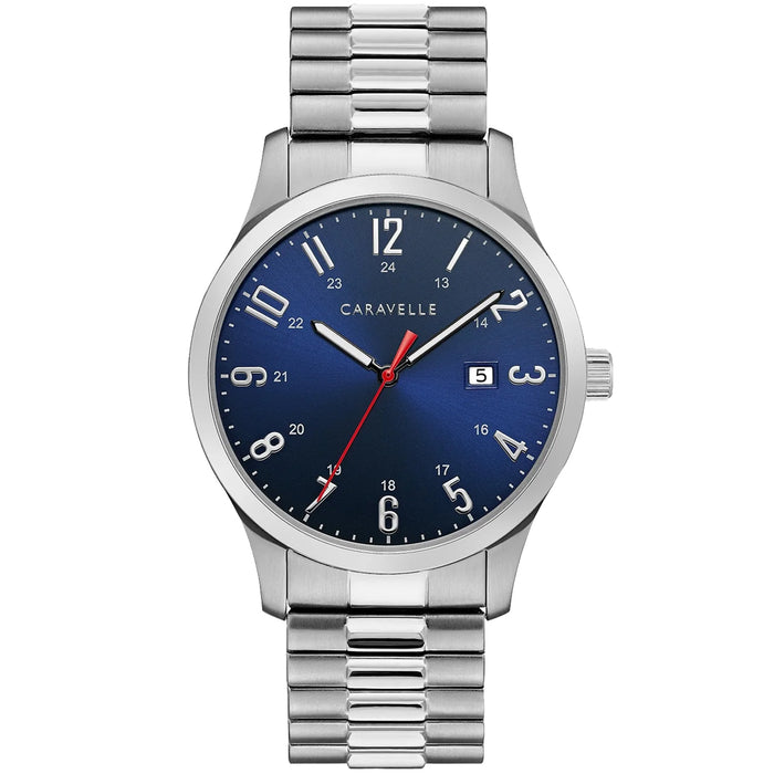 Caravelle Men's Caravelle Blue Dial Watch - 43B161