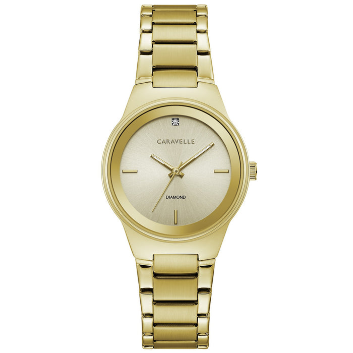 Caravelle Women's Modern Beige Dial Watch - 44P101
