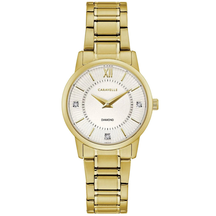 Caravelle Women's Dress Silver Dial Watch - 44P102