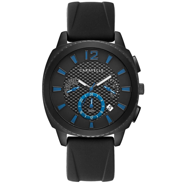 Bulova Men's Caravelle Black carbon fiber Dial Watch - 45B159