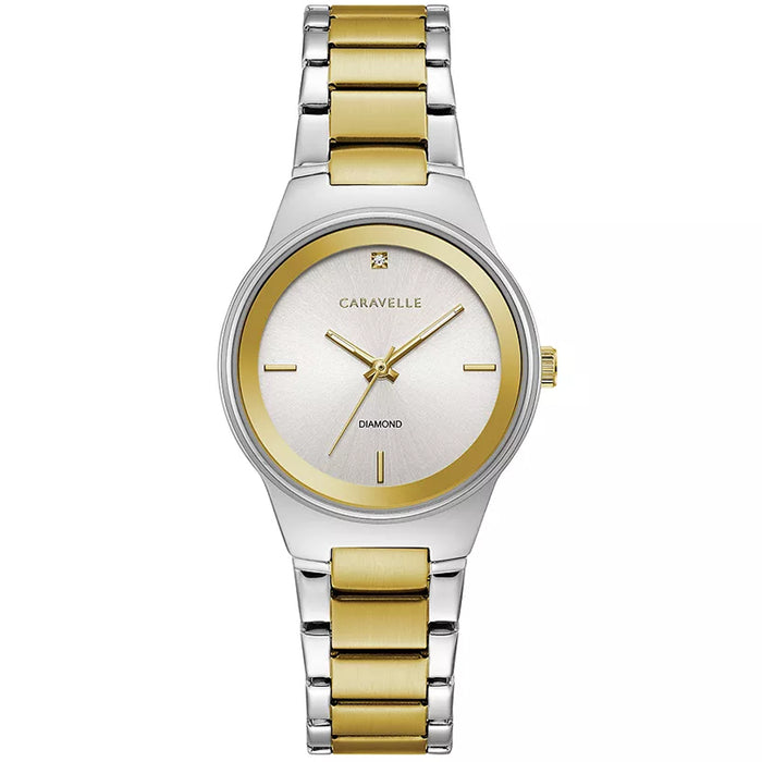 Caravelle Women's Modern Silver Dial Watch - 45P108
