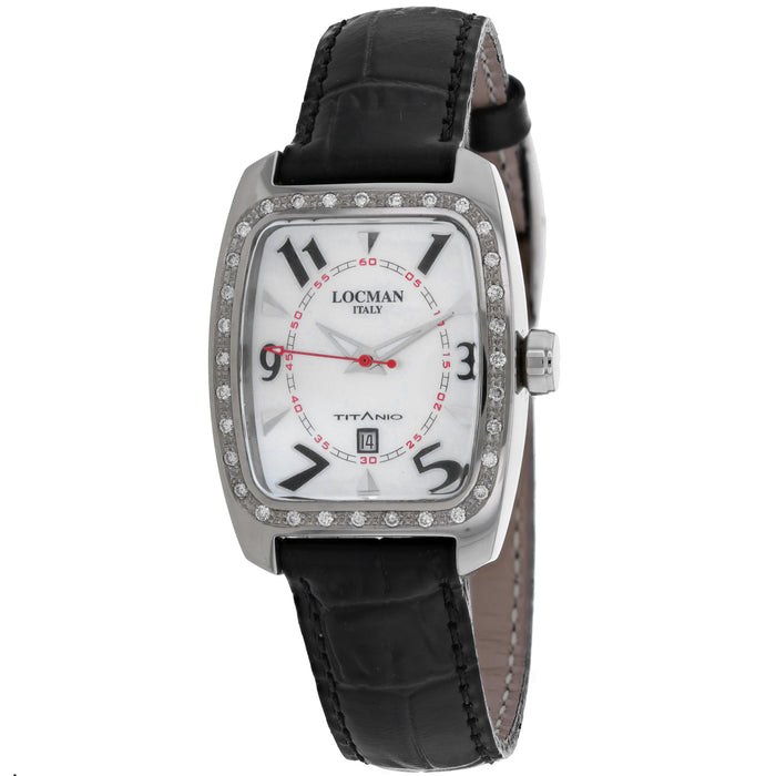 Locman Women's Titanio Mother of pearl Dial Watch - 483RMOPBK2D/BKLE
