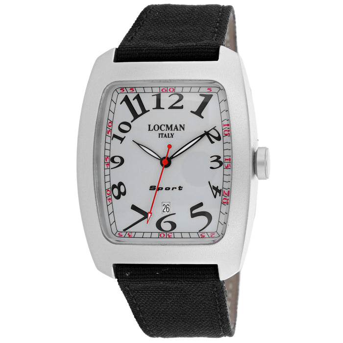 Locman Men's Classic White Dial Watch - 486AG