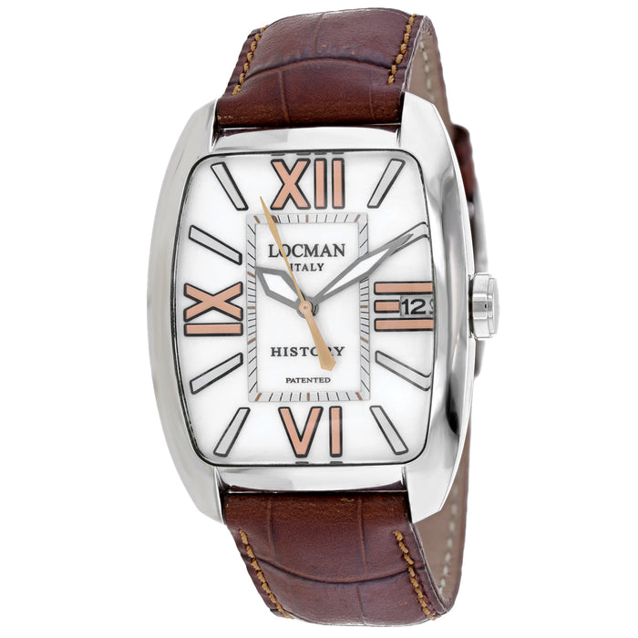 Locman Men's History Mother of Pearl Dial Watch - 486NMWBR1BR