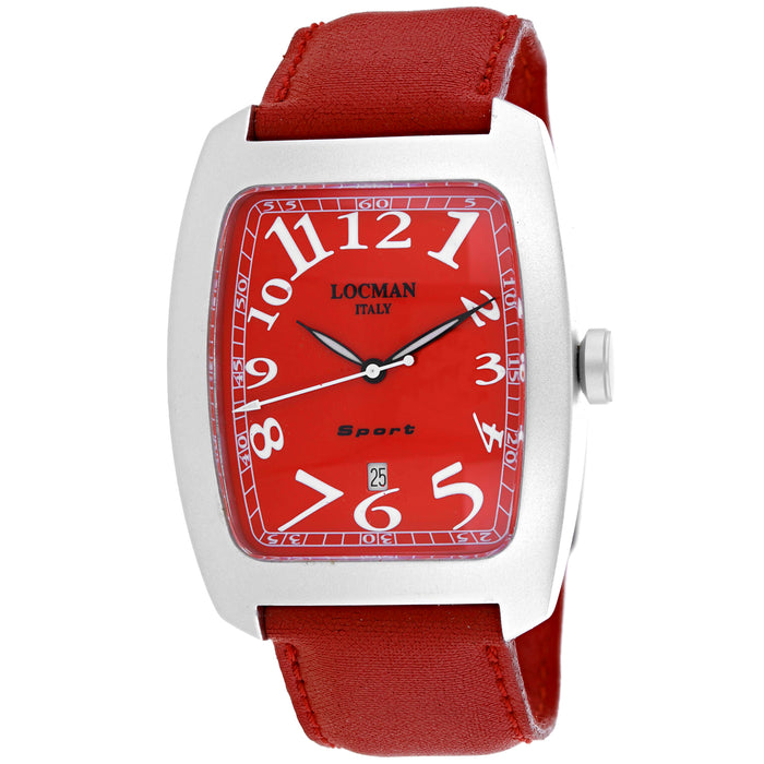Locman Men's Classic Red Dial Watch - 486RD