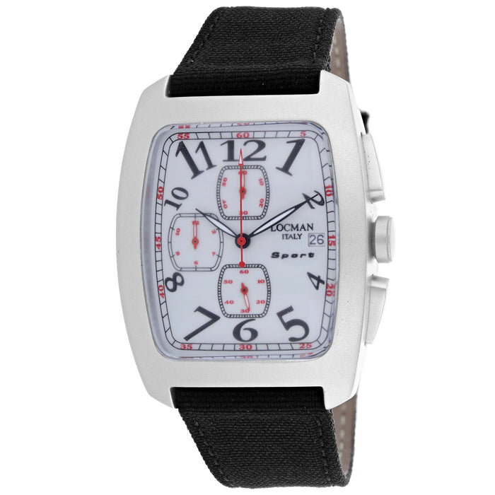 Locman Men's Classic White Dial Watch - 487AG