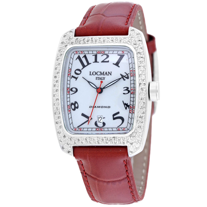 Locman Women's Diamond Grey Dial Watch - 488AG2D/RD