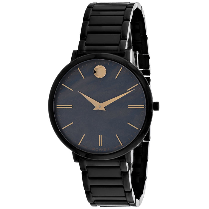 Movado Women's Ultra Slim Black Dial Watch - 607211