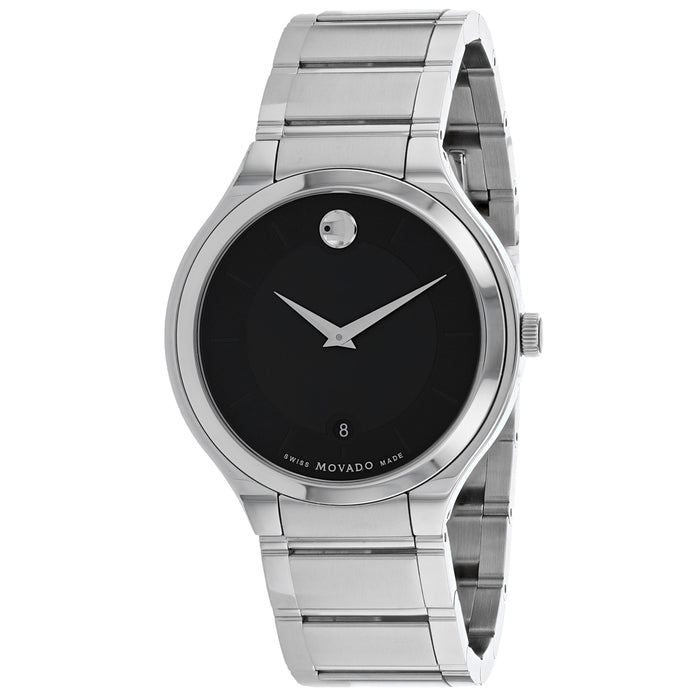 Movado Men's Quadro Black Dial Watch - 607393