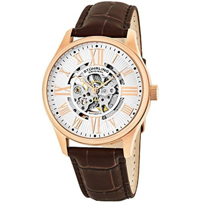 Stuhrling Men's Atrium Silver Dial Watch - 747.04