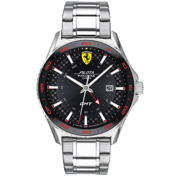 Ferrari Men's Pilota Black Dial Watch - 830811