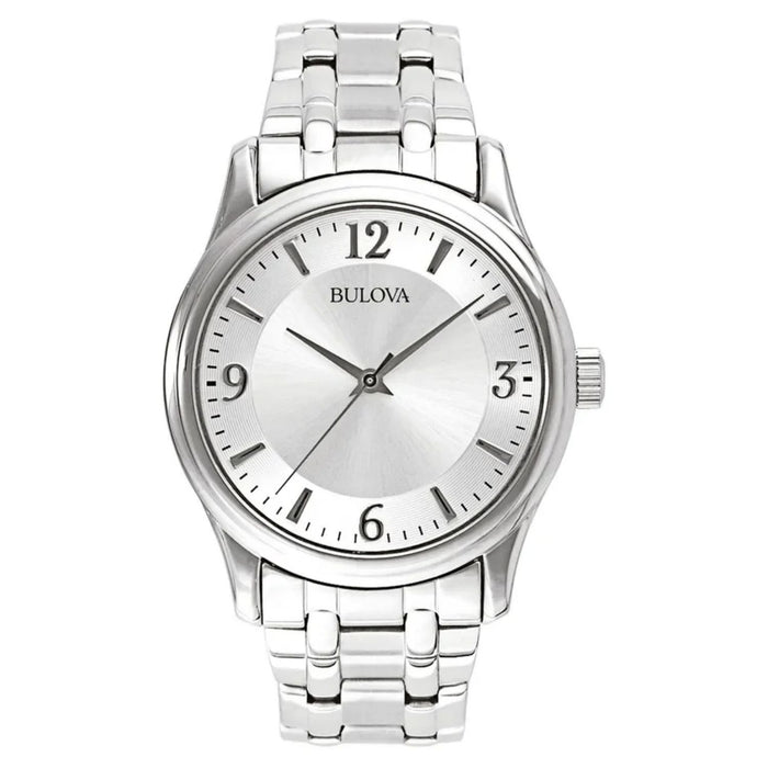 Bulova Men's Minimalist Silver Dial Watch - 96A000