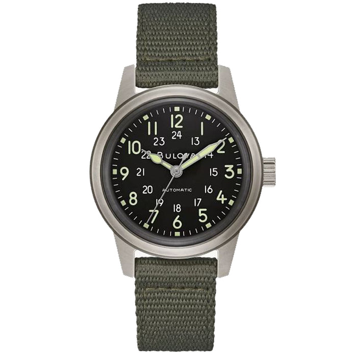 Bulova Men's Classic Black Dial Watch - 96A259