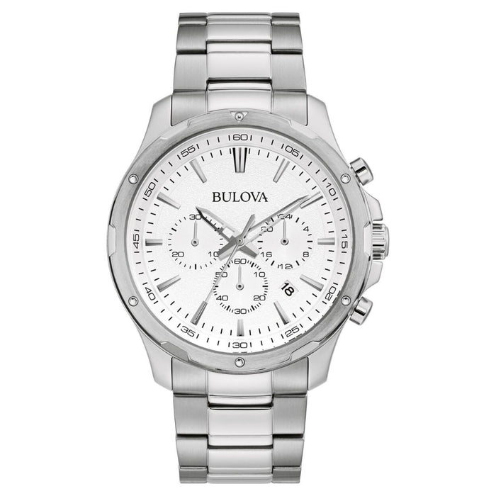 Bulova Men's Classic White Dial Watch - 96B335