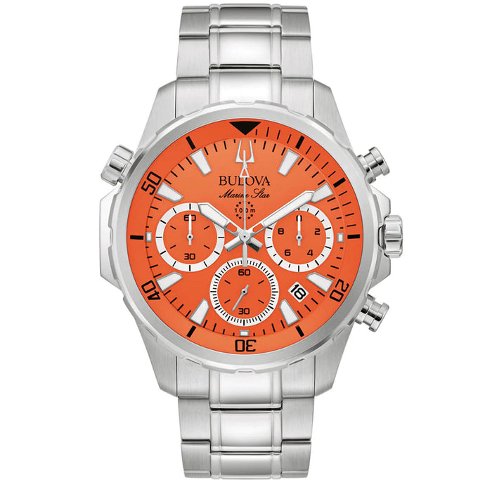 Bulova Men's Classic Orange Dial Watch - 96B395