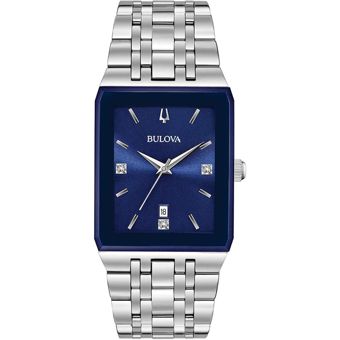 Bulova Men's Quadra Blue Dial Watch - 96D139