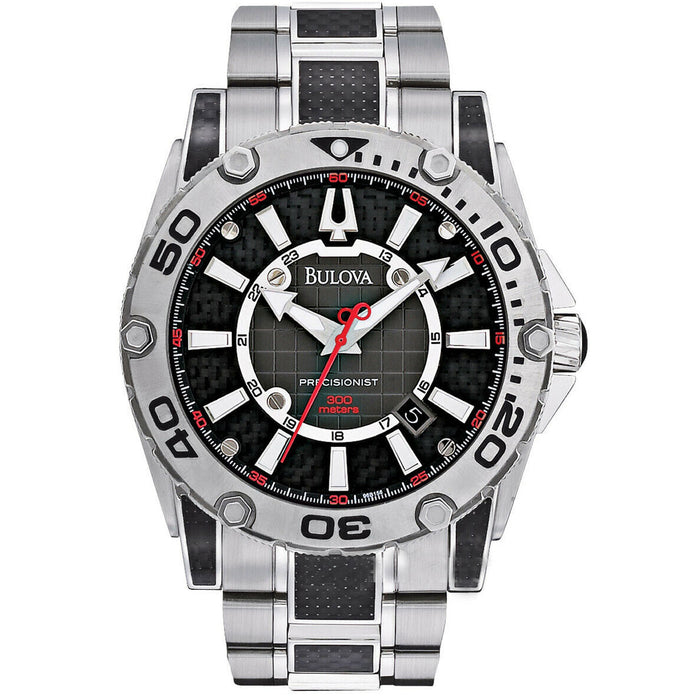 Bulova Men's Precisionist Black Dial Watch - 96D156