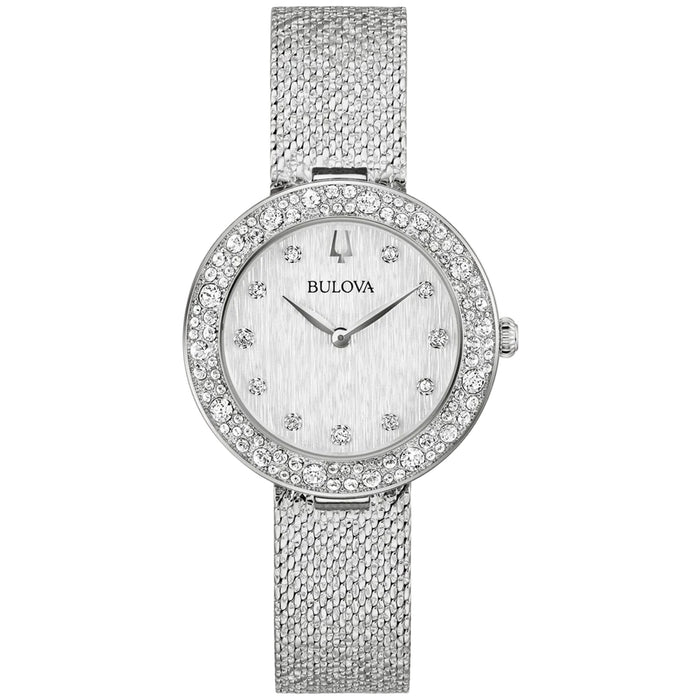 Bulova Women's Crystal Silver Dial Watch - 96L329