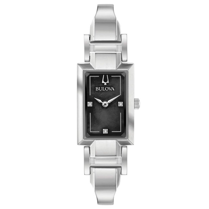 Bulova Women's Classic Black Dial Watch - 96P209