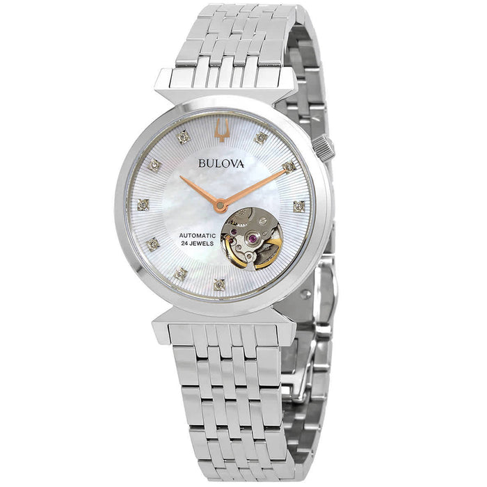 Bulova Women's Regatta Silver Dial Watch - 96P222