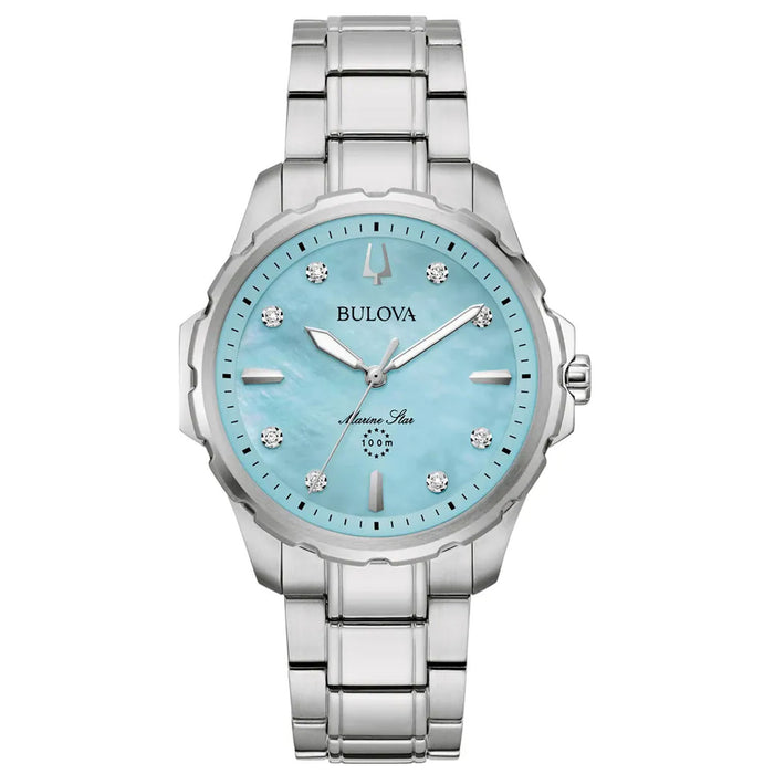 Bulova Women's Marine Star Blue Dial Watch - 96P248