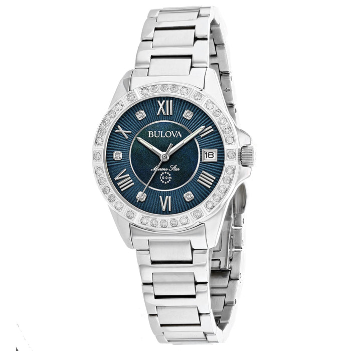 Bulova Women's Marine Star Blue Dial Watch - 96R215