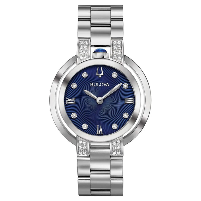 Bulova Women's Rubaiyat Blue Dial Watch - 96R225