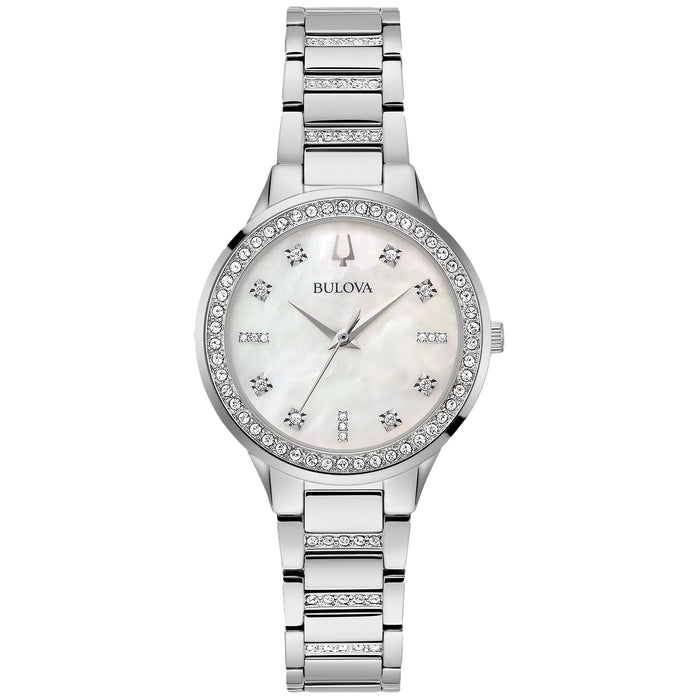 Bulova Women's Classic White Dial Watch - 96X162