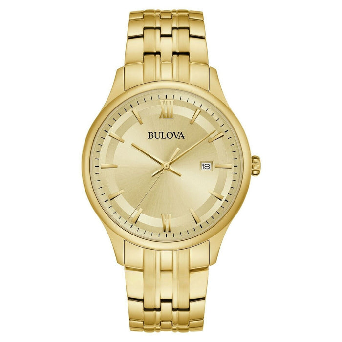 Bulova Men's Classic Gold Dial Watch - 97B202